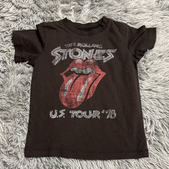 The Rolling Stones Kids Brown and Red U.S. Tour '78 Tee - Picture 1 of 8